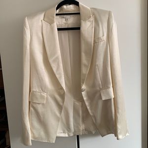 Veronica Beard white satin blazer EUC